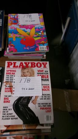 PLAY BOY MAGAZINES, 1999 & 2000  ( 11& 9 issues )