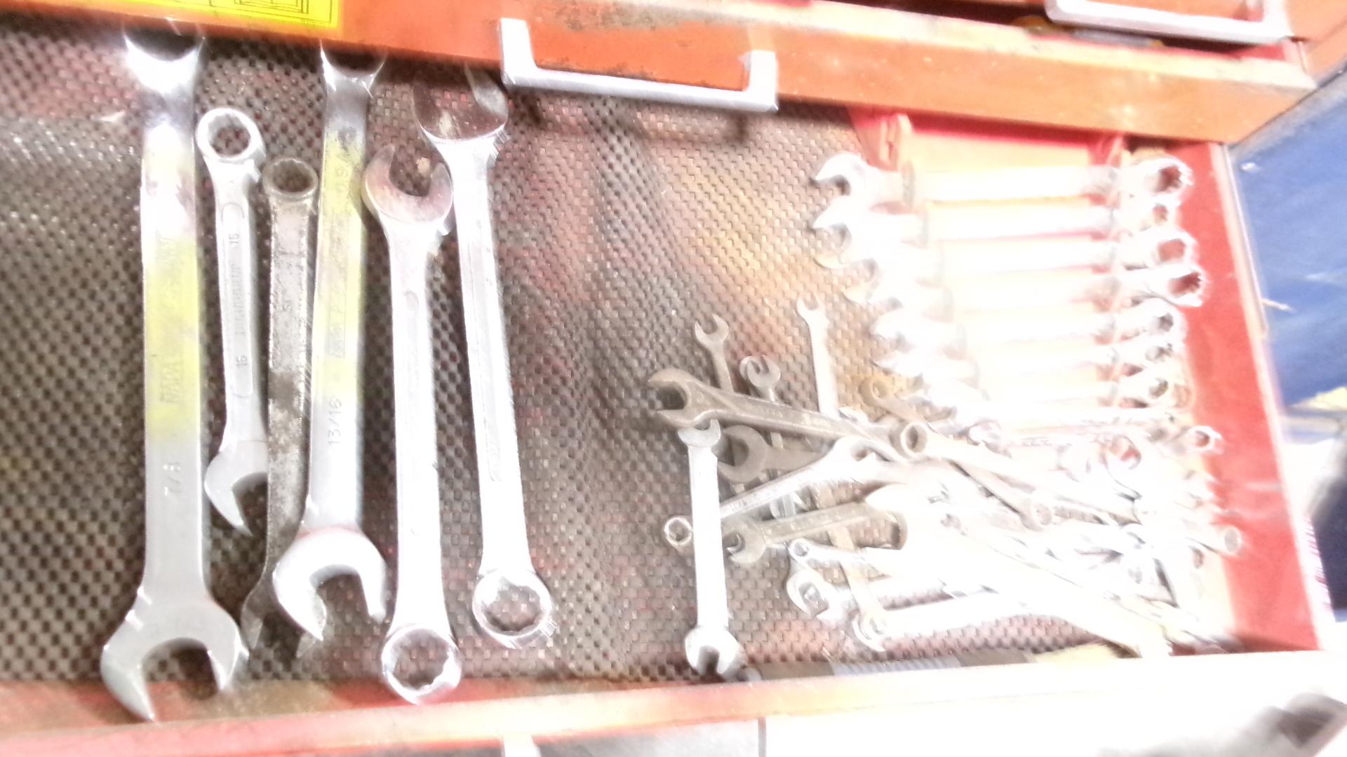 ROLLING REM PRO TOOL BOX/ CABINET, uncludes Konnwei VBD2/EOBD scanner,Skil 3" x 18" belt sannder,