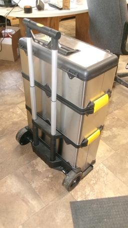 2-STALWARD  STACKABLE TOOL CHESTS w / cart
