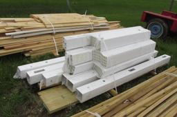 STEEL RAILING: 6-7' LINE POSTS,  RAILING PIECES,