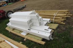 STEEL RAILING: 6-7' LINE POSTS,  RAILING PIECES,
