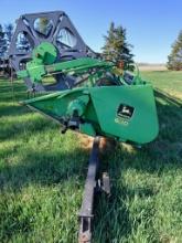 JOHN DEERE 930 RIGID HEAD, finger reel, fore & aft, includes 30' HEADER TRAILER