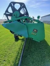 JOHN DEERE 930F FLEX HEAD, good poly, includes 4 WHEEL HMDE HEADER TRAILER, Mn.( 8 ton +