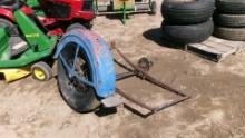 PARTIAL HARLEY DAVIDSON SIDE CAR CHASSIS w / 1- WHEEL