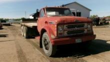 1968 CHEV. C-60 TAG TANDEM AXLE 24' FLATBED, 427, 5 X 2, runs OK