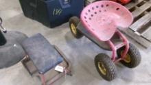 ROLLING SHOP STOOL & GARDEN SCOTTER