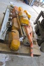 7-AMBER FLASHING LIGHTS, 4' LIGHT BAR, TRIPOD, & SURVEY STICKS