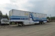 42' MOVING VAN STORAGE UNIT,  full width swing rear doors, 4' swingging door on right side &