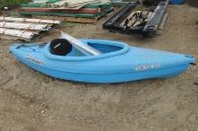 8'  PLASTIC SUN DOLPHIN  KAYAK w / PADDLE, never used