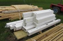 STEEL RAILING: 6-7' LINE POSTS,  RAILING PIECES,