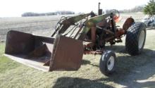 WD ALLIS WIDE FRT. w / OLIVER LOADER, frt. pto pump, 3 spool valve, 6' & 42" buckets, 12 volt,
