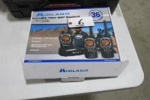NEW MIDLAND 3 RECEIVER 2 WAY GMRS RADIOS,  MODEL GXF 50 CHANNEL  PRO SERIES, includes