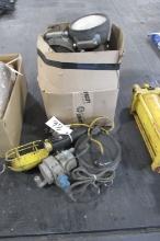 16" & 18" HUB CAPS, RETRACTABLE TROUBLE LIGHT, TANK HEATER,  MISC 12 V. LIGHTS ( 8 )