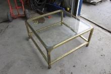 36" X 36" GLASS TOPPED TABLE