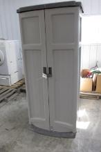 SUNCAST STORAGE UNIT, 30" W. X 72" H. X 21" D.
