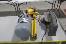 CRAFTSMAN 16" VARIABLE SPEED SCROLL SAW, AIR TANK, & SHOP LAMP