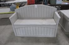 4' POLY PATIO BENCH w / storage