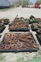 J.D. 2 CYLINDER PARTS: HEADS, CLUTCH ASSEMBLIES, VALVE COVERS, GEARS, & RODS