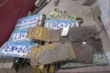 LICENSE PLATES SETS: 2011, 04, 08 71, 52, 12, 09, & 3 RUSTED OUT EARLIER ONES,  CASE ANTIQUE WRENCH