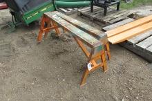 2-4' X 5" HEAVY DUTY STEEL SAW HORSES