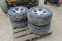 2-26 X 12-14" & 2-26 X 10 X 14" 4 WHEELER TIRES ON ARCTIC CAT RIMS