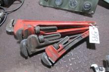24", 2- 18", & 1- 14" PIPE WRENCHES