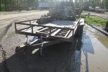 2017 HMDE 70" X 16' TANDEM AXLE CAR TRAILER, ramps, 5 bolt