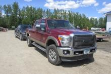2013 FORD F-250 P.S.  DIESEL CREW CAB SUPER DUTY 4WD, Lariat package,   5th wheel ball, receiver