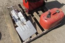 BOAT GAS TANK,  TROLLING PLATE & MOTOR MOUNT