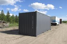 8' X 20' X 8' HIGH STORAGE CONTAINER, 2 swing doors, exc. condition, tax