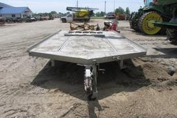 FLOE 14' ALUMINUM TANDEM AXLE SNOWMOBILE TRL., hold downs, no paper work