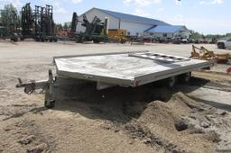 FLOE 14' ALUMINUM TANDEM AXLE SNOWMOBILE TRL., hold downs, no paper work