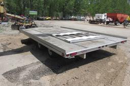 FLOE 14' ALUMINUM TANDEM AXLE SNOWMOBILE TRL., hold downs, no paper work