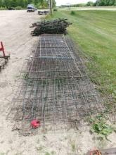 7-16' MESH PANELS, 2-SMALLER MESH PANELS, & 2- 38" X 12' LIGHT GATES