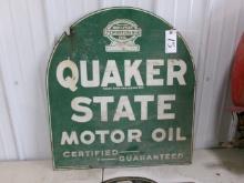 26 1/2" X  29" H. QUAKER ST. OIL SIGN