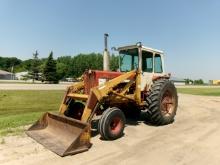 IHC 806 DIESEL w / EZEE-ON LOADER, 3 pt., 2 remotes, 540 / 1000 pto, shows 3819 hrs, Aaron @ 701-331