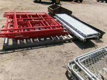 8- 5'  SCAFFOLDING SECTIONS w / braces & 3 ALUMINUM 7' PLANKS-like new