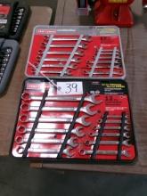 12  PC. 1/4"- 7/8" CRAFTSMAN SAE COMBINATION WRENCH SET & 12 PC. 7 mm-18mm  METRIC COMBINATION WRENC