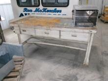 3 DRAWER METAL WORK BENCH 72" X 36" X 24"