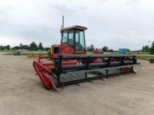 22' VERSATILE 4400 SWATHER  w / PICKUP REEL, cab, air (needs work), 2 yrs. on new canvases, new batt
