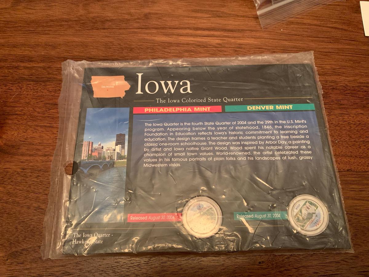 2004 Iowa Colorized State Quarters