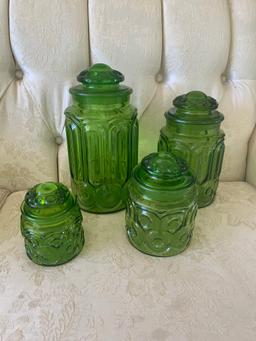 Green Moon and Stars Canister Set (4 pc)