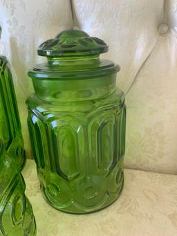 Green Moon and Stars Canister Set (4 pc)
