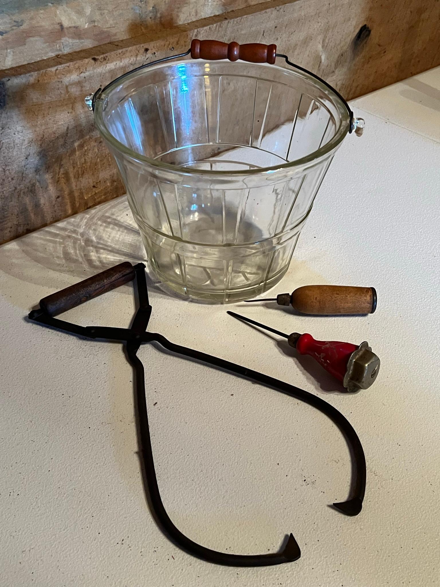Ice Bucket, Ice Picks, and Ice Tongs