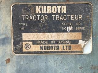 Kubota L2250 Tractor w/Bushhog Loader