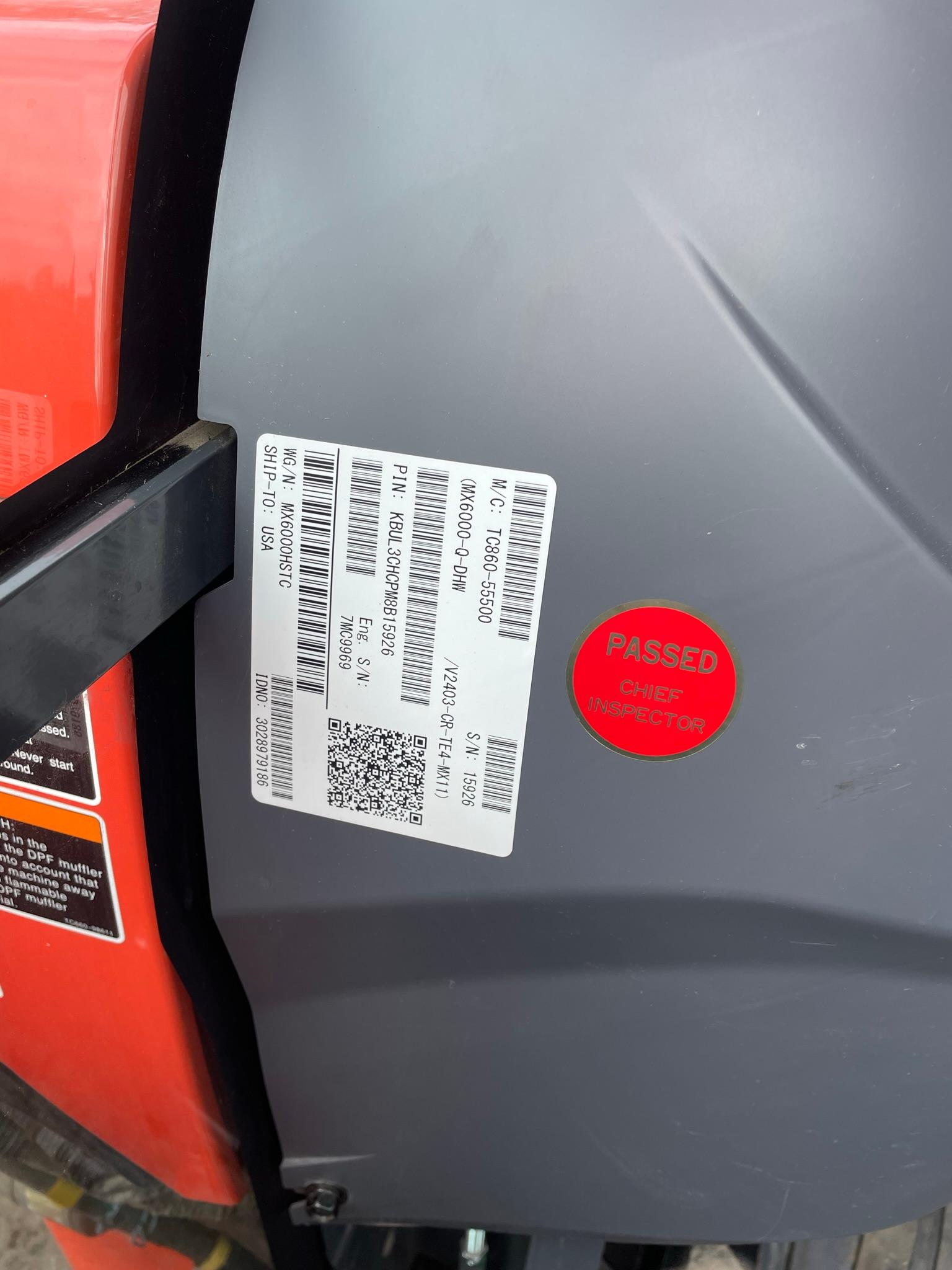 Kubota MX6000 Tractor w/Loader