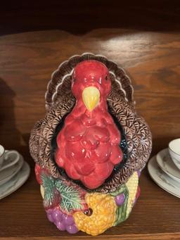 Turkey Cookie Jar and Bear Cookie Jar w/Salt and Pepper Shakers