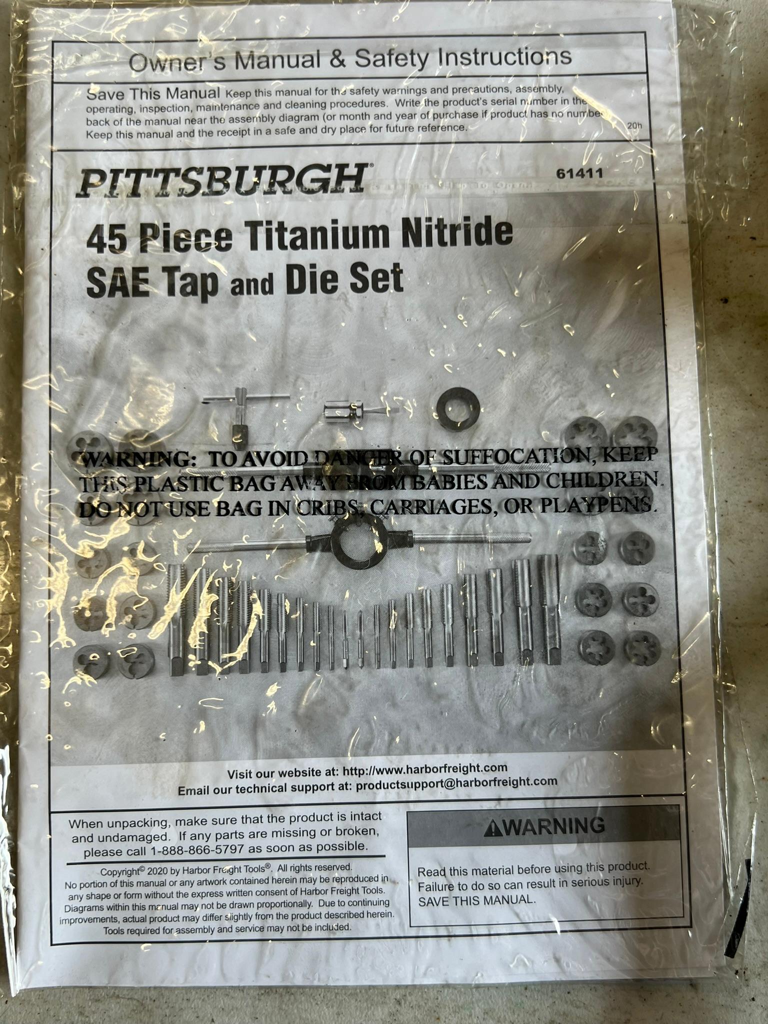 Pittsburgh 45 pc. SAE Tap & Die Set