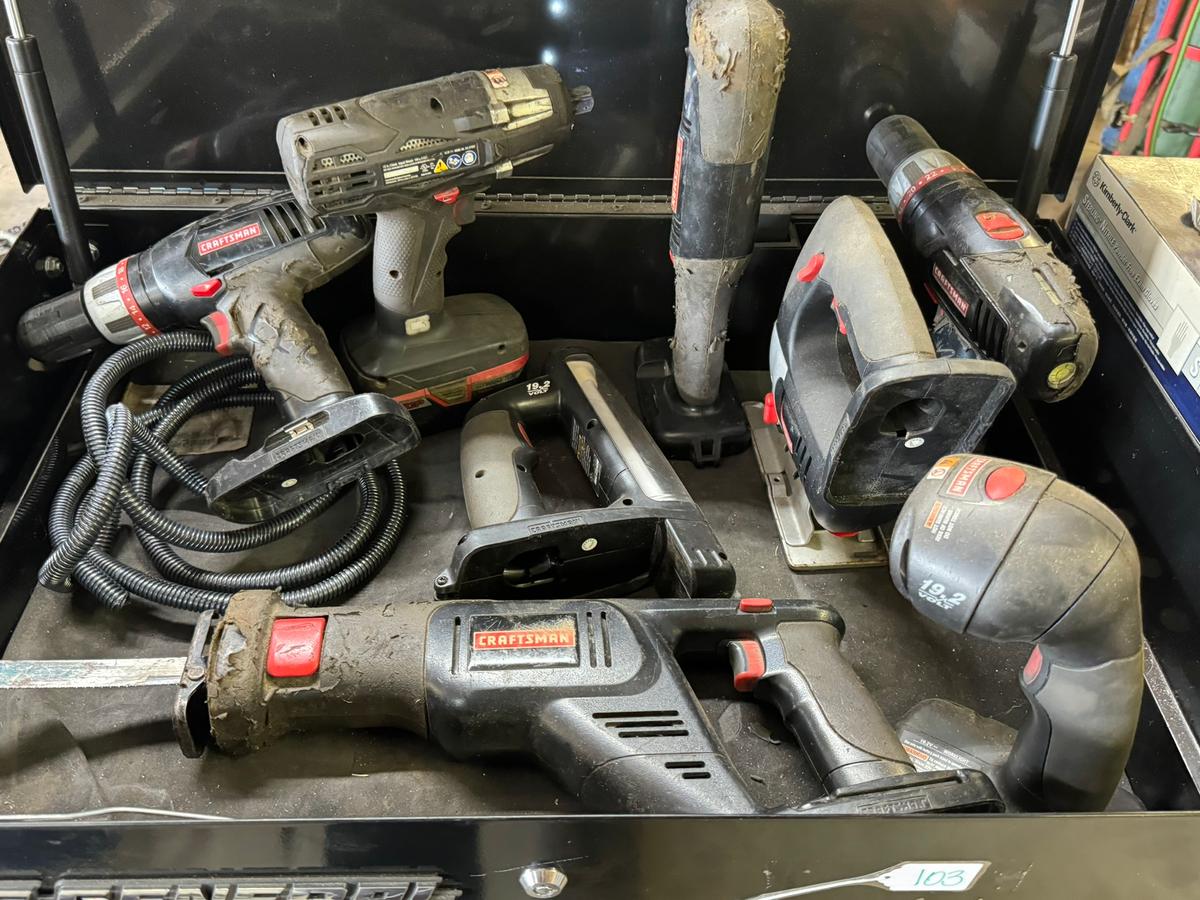 Craftsman Cordless Tools w/Batteries & chargers