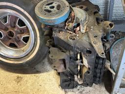 350 Chevy Engine & Oldsmobile 5 Lug Wheel and Tire